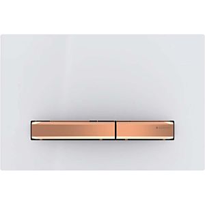 Geberit Sigma 50 flush plate 115670112 cover plate white, plate / button red gold, for dual flush