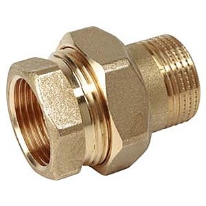 Opal R18 radiator screw connection R18X004 3/4&quot;, IT/AG, straight form, chrome-plated brass
