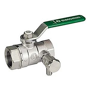 Giacomini ball valve R250WS 250SX146 2000 2000 / 4 &quot;, with drain, green lever handle