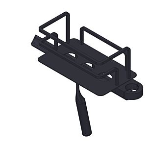 Giese Optisign shower basket 3078714 mounting on shower rail, left, matt black