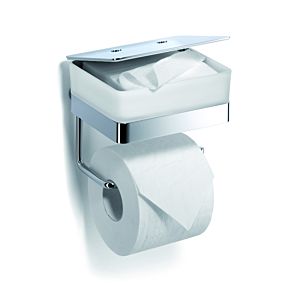 Giese WC-Duo 31770-02 pour wet toilet paper with paper holder,  glass/chrome-plated brass