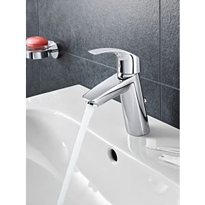 Grohe Eurosmart basin mixer 23322001 chrome, M-Size, with drain fitting, with temperature limiter