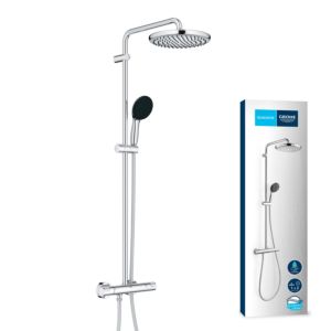 Grohe Vitalio Start System 250 shower system 26677001 with thermostatic mixer for wall mounting chrome