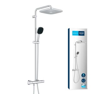 Grohe Vitalio Comfort 250 shower system 26696001 with thermostatic mixer for wall mounting chrome