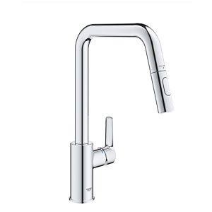 Grohe Start kitchen faucet 30631000 chrome, high spout, pull-out dual rinse spray