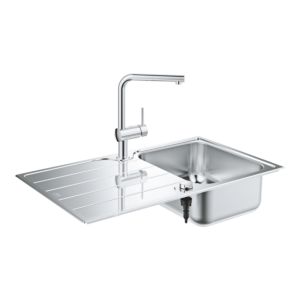 Grohe built-in sink set 31573SD1 86x50cm, 2000 , with single-lever sink mixer, Stainless Steel
