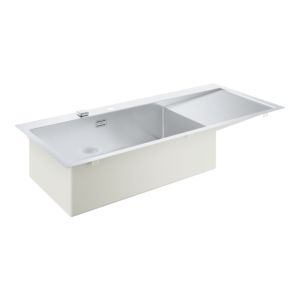 Grohe Kitchen sinks 31581SD1 116x52cm, Stainless Steel , with drainer, lh, can be installed on the left