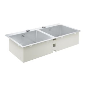 Grohe Kitchen sinks 31585SD1 102.4x51cm, overlying or flush, 2 basins, Stainless Steel