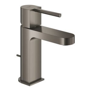 Grohe Plus single-lever basin mixer 32612AL3 S-Size, with drain, with temperature limiter, brushed hard graphite