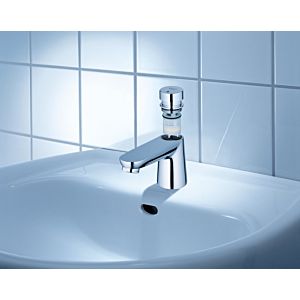 Grohe Euroeco CT self-closing pillar tap 36265000 chrome, blue / red marking