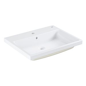 Grohe Cube Bathroom ceramics basin 3947900H 60cm, 2000 hole with overflow, glazed back, alpine white PureGuard