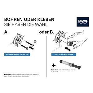 Grohe Essentials Badetuchhalter 40366001 chrom, 600 mm