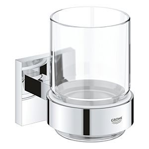 Grohe Start Cube crystal glass with holder 41097000 chrome