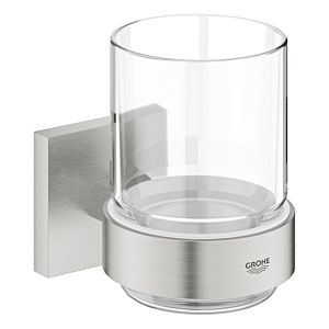 Grohe Start Cube crystal glass with holder 41097DC0 Supersteel