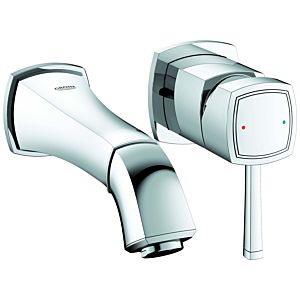 Grohe washstand wall fitting Grandera chrome, 2 hole wall fitting, projection 177 mm
