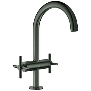 Grohe Atrio two-handle basin mixer 21144AL0 1/2&quot;, L-Size, brushed hard graphite