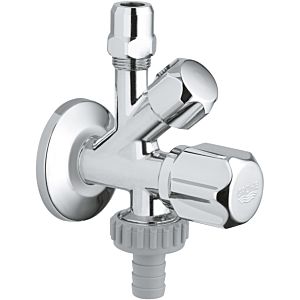 Grohe combination angle valve 22035000 2000 / 801 &quot;x 3/8&quot; x 3/4&quot;, chrome, wall rosette, not self-sealing