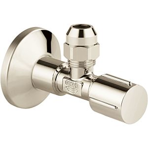 Grohe angle valve 22037BE0 2000 / 2 &quot;x 3/8&quot;, metal handle, rosette, 2000 cm, nickel