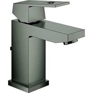 Grohe Eurocube basin mixer 23127AL0 brushed hard graphite, S-size, with waste set, without flow limiter