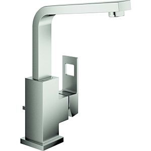 Grohe Eurocube basin mixer 23135DC0 supersteel, L-size, with waste set, without flow limiter