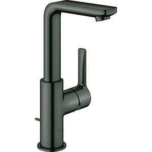 Grohe Lineare single-lever basin mixer 23296AL1 brushed hard graphite, L-size, with waste set