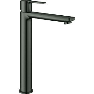 Grohe Lineare single lever basin mixer 23405AL1 brushed hard graphite, XL size, for free-standing wash bowl, smooth body