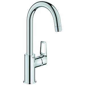 Grohe BauLoop basin mixer 23891001 1/2&quot;, L-size, with waste fitting, temperature limiter, smooth body, chrome