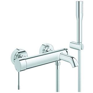 Grohe Essence bath mixer 25249001 1/2&quot;, wall mounting, with shower set, chrome