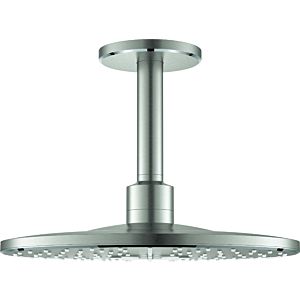 Grohe Rainshower shower set 26477DC0 supersteel, with ceiling outlet 14.2 cm, 2 types of steel