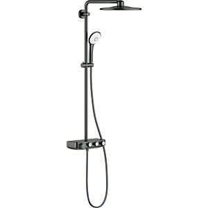 Grohe shower system 26507AL0 brushed hard graphite, with surface-mounted thermostat, swiveling shower arm 45cm