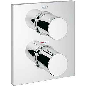 Grohe Grohtherm F kit d&#39;installation finale 27618000 thermostat bain/douche encastré, avec interrupteur à 2 voies intégré, chromé