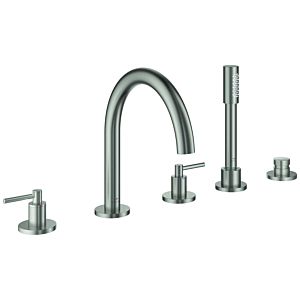 Grohe Atrio 5-hole tub combination 29407DC0 with lever handle, super steel