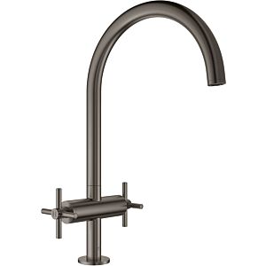 Grohe Atrio 2-handle Grohe Atrio 30362AL0 brushed hard graphite, with C-spout with mousseur