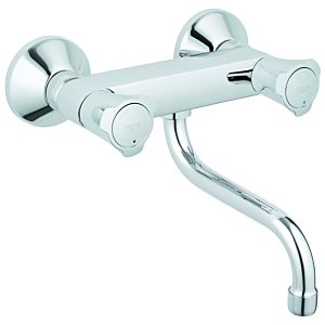 Grohe 2-handle sink Costa tap match0 Costa chrome, swivel spout