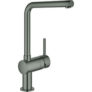 Grohe Minta single-lever sink mixer 31375AL0 brushed hard graphite, swiveling L-spout