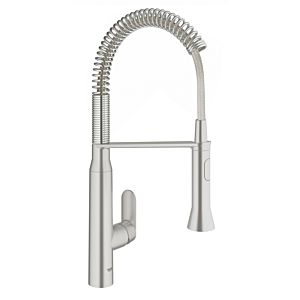 Grohe K7 kitchen mixer 31379DCO supersteel, swiveling spout, professional shower