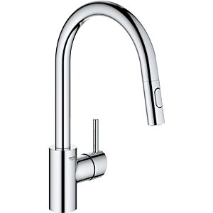 Grohe Concetto single-lever sink mixer 31483002 chrome, swiveling pipe spout, pull-out dual spray