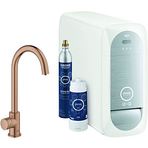 Grohe Blue Home single lever sink mixer 31498DL1 warm sunset brushed, Mono starter kit