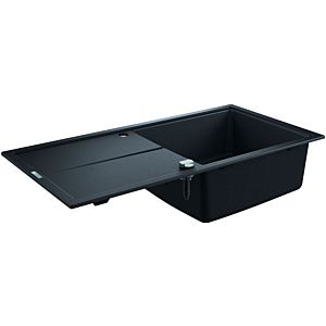 Grohe K400 composite built-in sink 31641AP0 1000x500mm, 1 sink with drainer, granite black