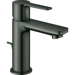Grohe Lineare single lever basin mixer 32109AL1 brushed hard graphite, XS size, with waste set