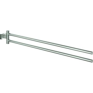 Grohe Essentials Cube towel rail 40624DC1 supersteel, 2-armed, 43.9 cm, swiveling, concealed fastening
