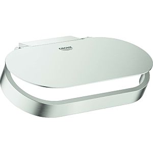 Grohe Selection WC holder 41069DC0 supersteel, with cover, wall mounting, concealed fastening