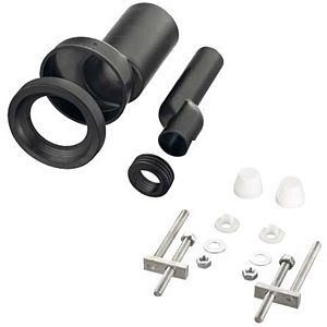 HAAS PE wall toilet connection set 3282 DN 90/110, 180mm, tiered, weldable, black