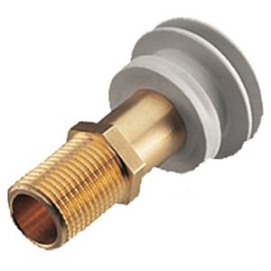 HAAS urinal inlet fitting 6030 1/2&quot;, brass, with detachable gray lip seal