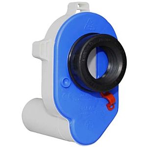 HAAS PE urinal suction siphon 6280 DN 50, horizontal drain, blue