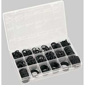 HAAS O-ring assortment 7375 for GROHE fittings, 845 pieces, 270x180x2mm, rubber, transparent
