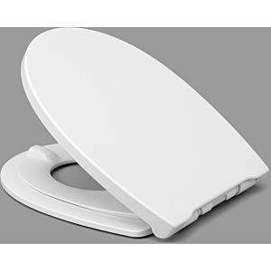 Haro Comino toilet seat 537407 white, stainless steel hinges, folding dowels, slotted disc