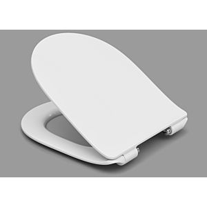 Haro Ray toilet seat 532022 white, stainless steel hinges, folding dowels, not adjustable