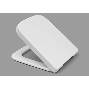 Haro Makira toilet seat 531554 white, stainless steel hinges, expansion dowels, slotted disc