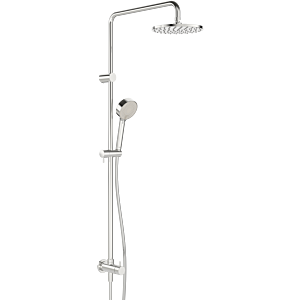 Hansa shower system Hansaviva chrome, direct connection to wall connection elbow